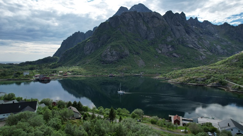 Lofoten mountains from the deck